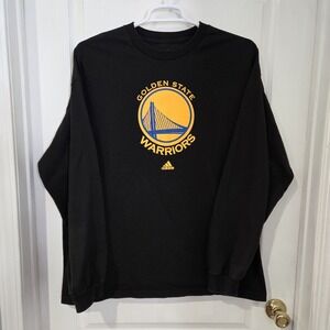 Golden State Warriors Black 2xl  Adidas  Long Sleeve Tshirt Chest 50 Length 31